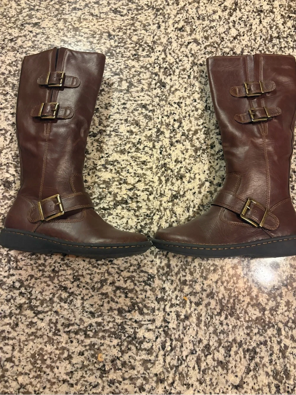 b.o.c. Brown Over-the-Knee Buckle Riding Boots